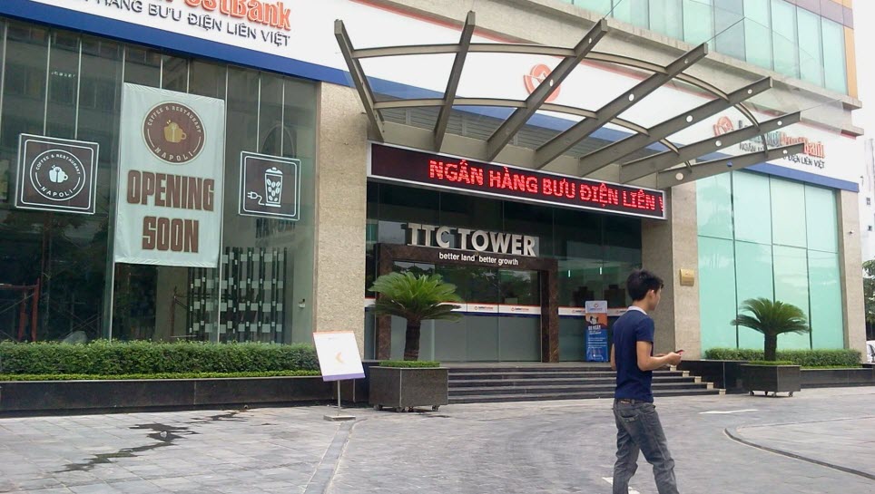 Mặt trước TTC Tower Duy Tân